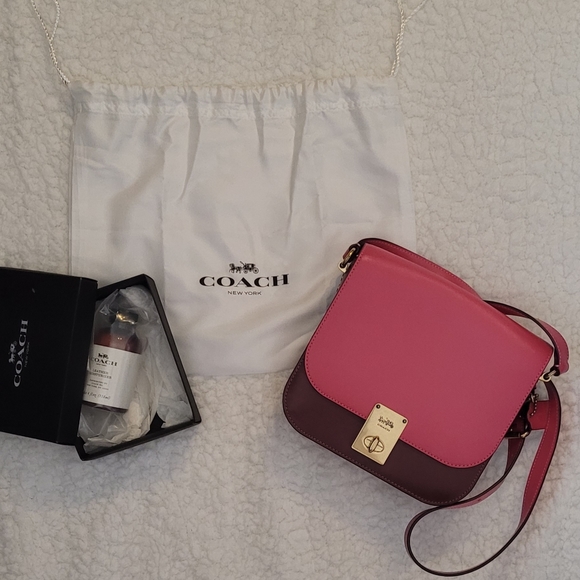 Coach purse, leather moisturizer, Coach fabric purse dust bag